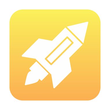 roket simgesi, vektör illüstrasyonu  