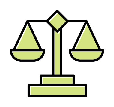 Basit adalet ölçekli denge simgesi çizimi 