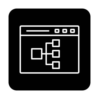 Çevrimiçi Akış Çizelgesi modern simgesinin vektör illüstrasyonu                  