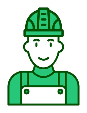 Fabrika İşçi simgesi vektör illüstrasyonu