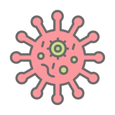 Coronavirus hastalığı ikonu, vektör illüstrasyonu  