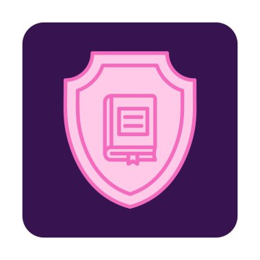 Kitap simgesini, basit biçimi, vektör illüstrasyonunu koru 