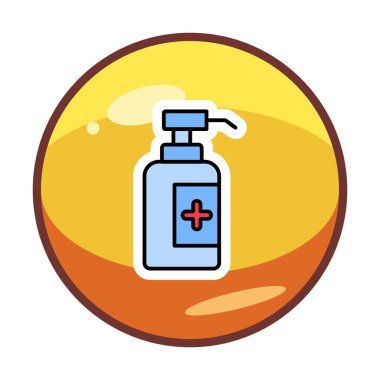 Dezenfektan şişesi ikonu. vektör illüstrasyonu 