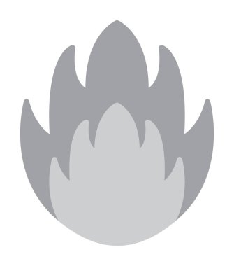 Basit düz ateş ikonu vektör illüstrasyon tasarımı