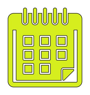 Takvim simgesi, vektör çizimi