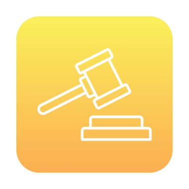 Basit yassı adalet hukuku ikonu çizimi