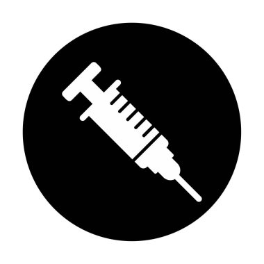 Enjeksiyon şırınga simgesi, vektör illüstrasyonu 