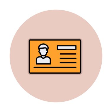 Visa belgesi simgesinin vektör illüstrasyonu 