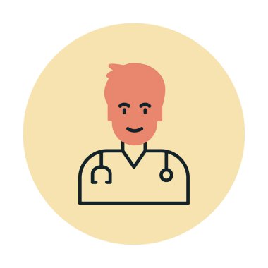 Doktor simgesinin vektör çizimi