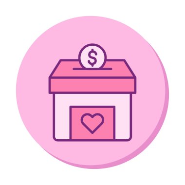 Bağış Kutusu vektör simgesi