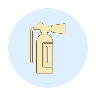 düz basit yangın söndürme simgesi çizimi