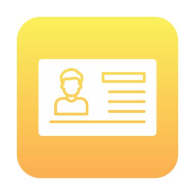 Visa belgesi simgesinin vektör illüstrasyonu 