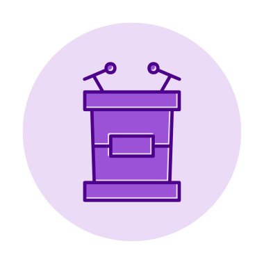 Modern Tribune simgesinin vektör çizimi                     