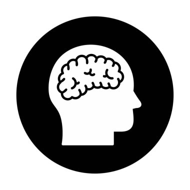 İnsan beyni ikon vektör tasarımını izole etti