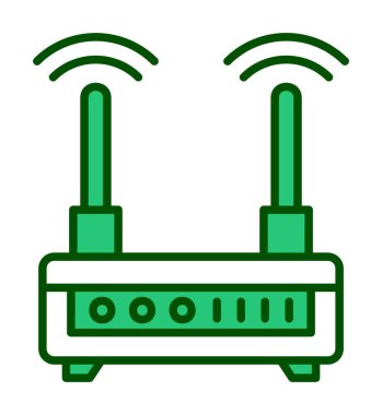  Wi-fi yönlendirici vektör illüstrasyonu