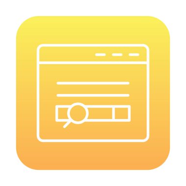 Düz simge, vektör illüstrasyonu taranıyor