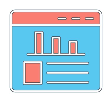 İstatistik simgesinin web vektör çizimi           