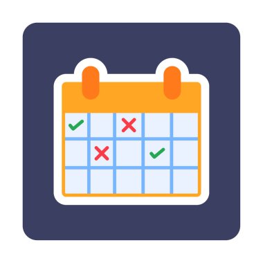 Takvim simgesi, vektör çizimi