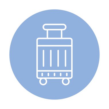 bavul ikonu vektör illüstrasyonu 