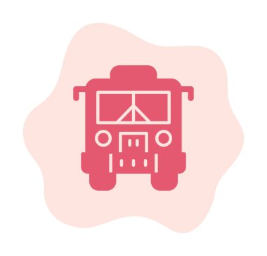 Toplu Taşımacılık web simgesi, vektör illüstrasyonu