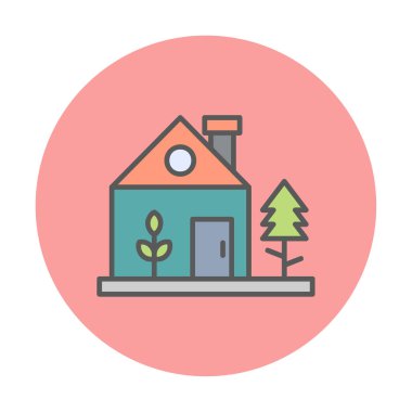 Ağ ve mobil uygulama tasarımınız için beyaz arkaplanda izole edilmiş yeşil ev simgesi vektörü, ev logosu kavramı