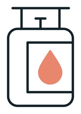 gaz tankı ikonu vektör illüstrasyonu