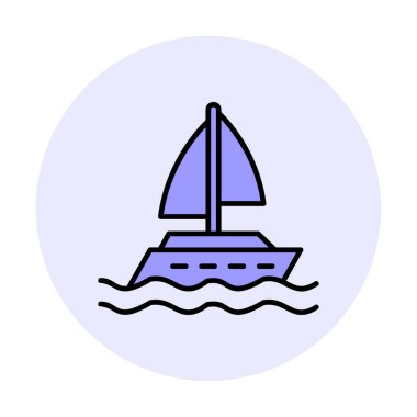 Yat simgesi vektör illüstrasyonu