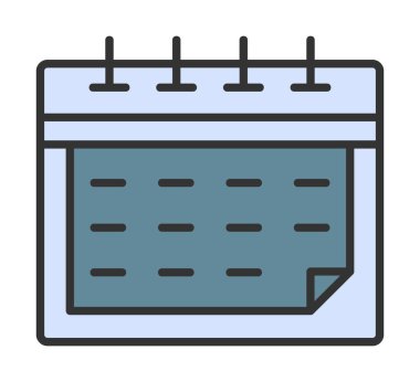 Takvim simgesi, vektör illüstrasyon tasarımı