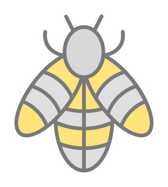 Şirin Arı simgesi, vektör çizim        