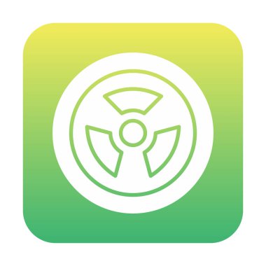 Radyasyon işareti. Web simgesi basit tasarım