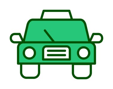 taksi simgesi vektör illüstrasyonu 