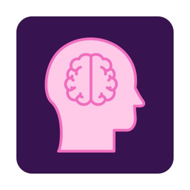 beyin ikonu vektör çizimi tasarımı