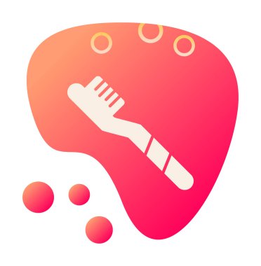 düz basit diş fırçası ikonu vektör illüstrasyon tasarımı