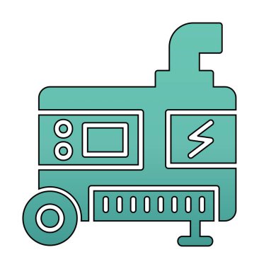Elektrik Üretici simgesinin vektör çizimi                                        