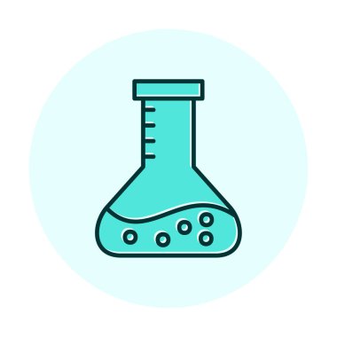 Matara ikonu. Laboratuvar ekipmanları. vektör illüstrasyonu.                     