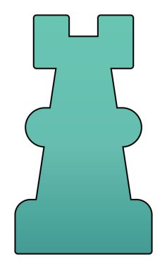 Satranç kalesi için vektör simgesi