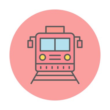 tren simgesi, vektör illüstrasyonu 