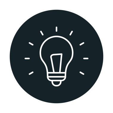 Fikir ampulü simgesi, vektör illüstrasyon tasarımı