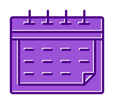 Takvim simgesi, vektör illüstrasyon tasarımı