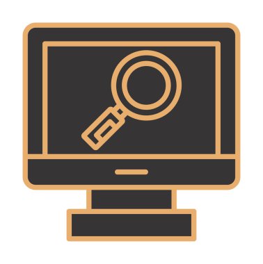 Büyütücü cam çizgi simgesi, arama konsepti