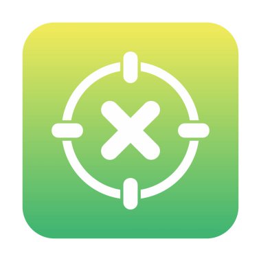  Çember simgesinde konsantrasyon ya da çapraz çizgi yok, vektör illüstrasyonu 