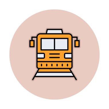 tren simgesi, vektör illüstrasyonu 