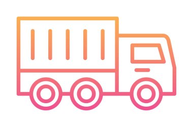 kamyon simgesi, vektör illüstrasyonu