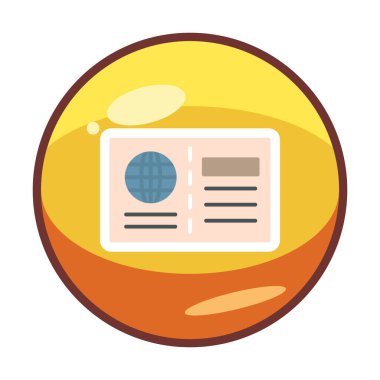 Kartpostal simgesi, vektör illüstrasyonu basit tasarım