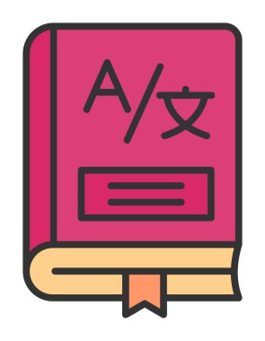 sözlük modern simgesinin vektör illüstrasyonu                               