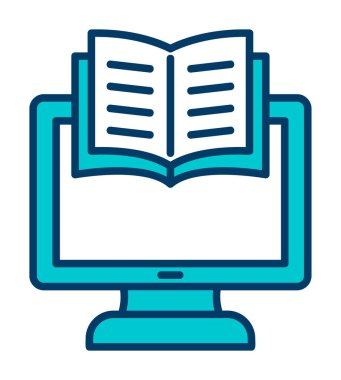 kitap web simgesi, vektör illüstrasyonu