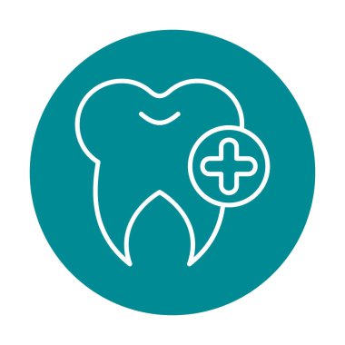  Diş simgesi, vektör çizimi  