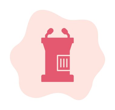 hoparlör kürsü simgesi vektör illüstrasyonu                         