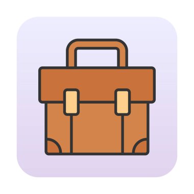 bavul ikonu vektör illüstrasyonu 