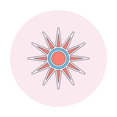 Optik radyasyon işareti vektör düz simgesi 